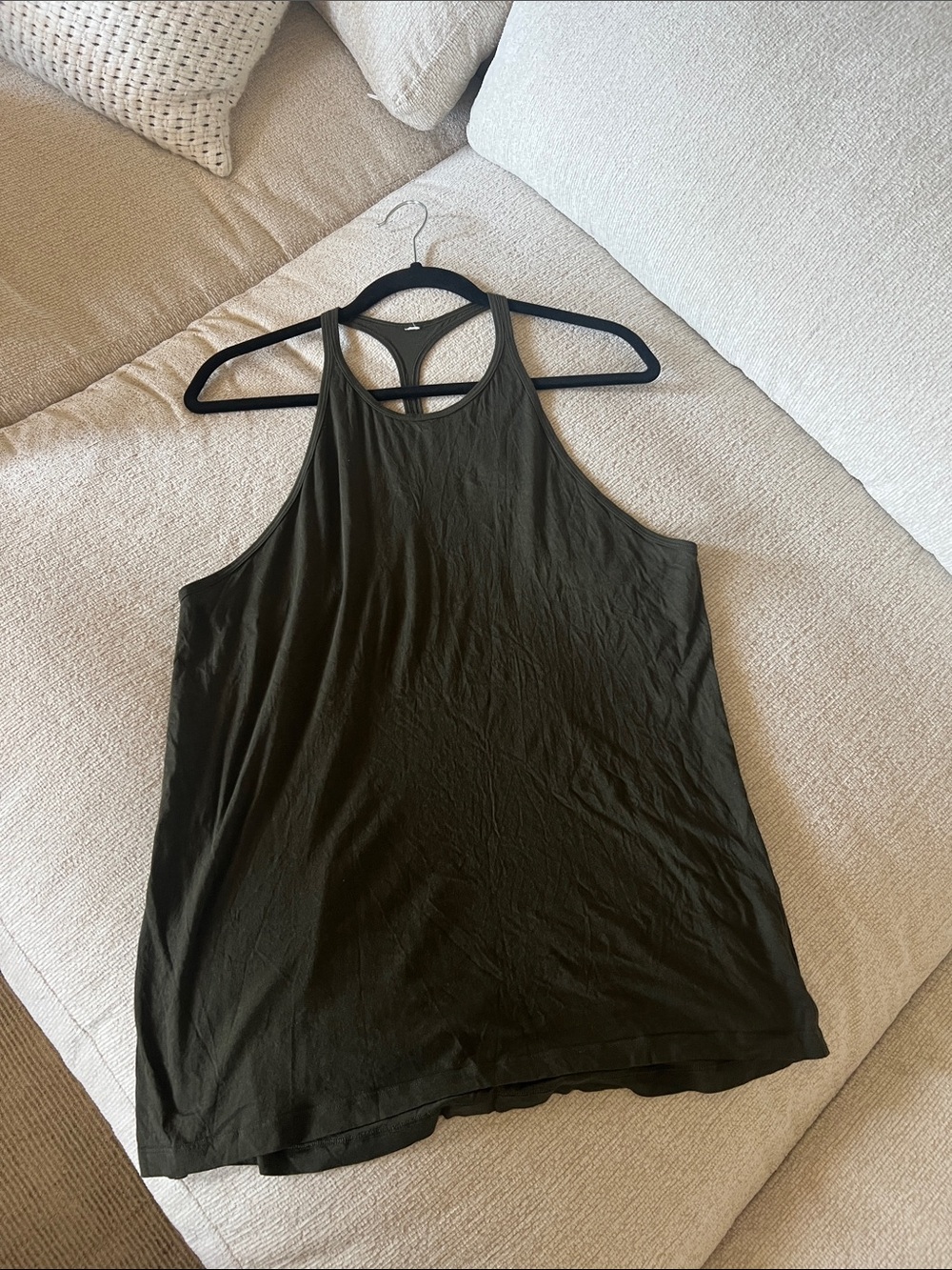 lululemon athletica Olive Green High-Neck Racerback Tank